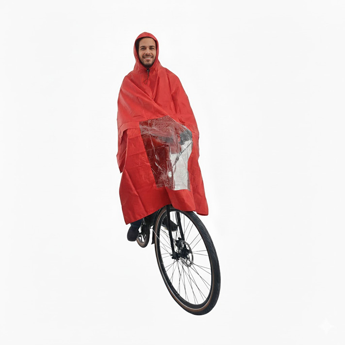 HOOODIE Poncho Deluxe rood - HOOODIE Poncho Deluxe